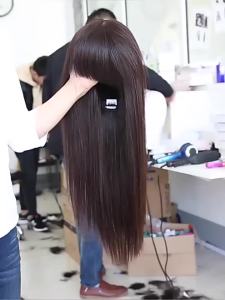 Afuluodi | Invisible Long Straight Wig Medium Length Real Human Hair
