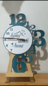 RC - 180 Jam Dinding Ukir Sweet Home Hiasan dingding Ruang tamu/ kamar tidur/Dll