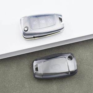 Transparent TPU Car Key For Hyundai Elantra Solaris Tucson i30 i35 i40 KONA Genesis Santa Fe AzeraCase Cover Holder Shell Fob