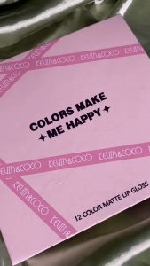 KEVIN&COCO 12 สี Liquid Matte Lip Gloss Set Velvet Matte ผู ้ หญิงแต ่ งหน ้ ายาวนานกันน ้ ํา Non-stick ถ ้ วยไม ่ ซีดจาง