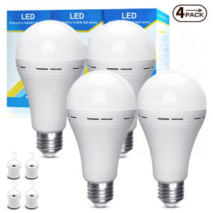 4 PCS LED Rechargeable Light Bulb High Brightness 7W 9W 12W 15W Emergency LED Lamp Bulbs for Camping Home Power Failure Porch