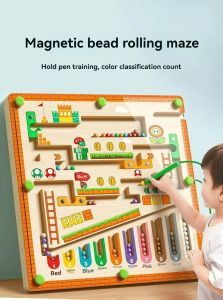 Magnetic Maze 2-in-1 STEM Toy for Ages 3-6 Develops Fine Motor Skills & Concentration