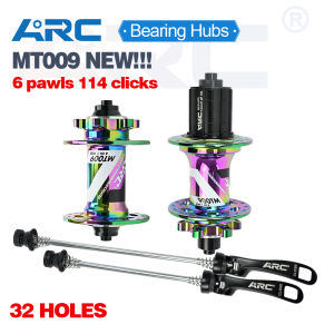 ARC MT009 Front/Rear 6 Pawls Hub 10x135 12x142 Aluminum Alloy 6 Bearings Disc Brake MTB Hub For HG MS XD 8 9 10 11 12 Speed 32H
