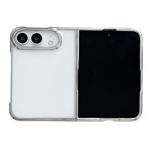 szhaiyu | Luxury Glitter Plating Transparent Case for iPhone DuoiPhone 18 Fold Metallic Color Slim Two-Piece Set Shockproof Cover Funda