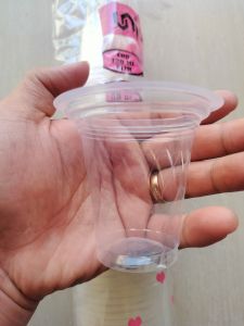 Gelas Plastik Cup Aqua / Gelas Kopi 220ml 160ml 120m Ulirl Isi 50Pcs