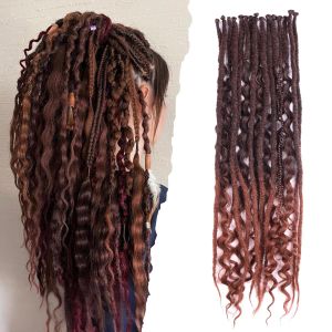 Synthetic 16Strands/Lot SE Dreadlocs Braids 24 Inch Hair Extensions 3 In 1 Mixed Hippie Style Single End Dreadslocks for Women