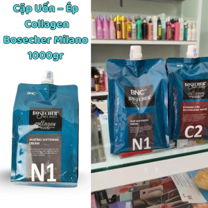 Kem Uốn Ép Collagen Setting Bosecher Milano 1000gr  Không mùi  Uốn Và Duỗi Tóc Đẹp