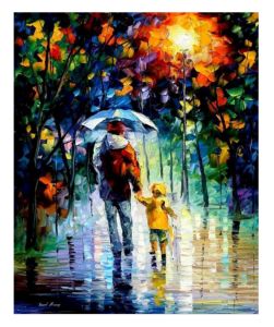 DIY Oil Painting By Number In The Rain Paint By Number Oil Handpainted Acrylic Unique Gift Wall Art Home Decor