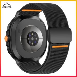 Elastic Strap for Samsung Galaxy Watch 8 Classic 46mm Smartwatch Accessories Stretch Nylon Loop Bracelet Belt Magnetic Wristband for Galaxy Watch 8 Strap 40mm 44mm