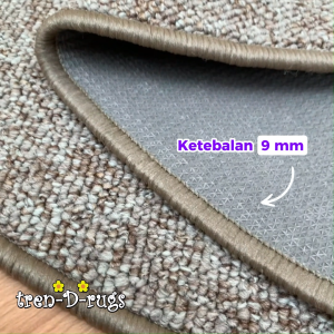 Tren-D-rugs Karpet round diameter 120 cm polos anti slip estetik bulat lingkaran bulu tebal carpet bundar modern alas lantai ruang tamu keluarga kamar tidur minimalis - NMs