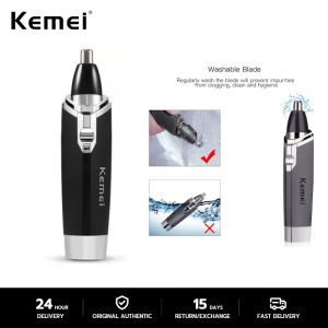 Kemei Professional Rechargeable Nose Trimer Ear Cleaner Electric Nose Hair Trimmer Hair Removal Nose Hair Cut Machine