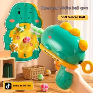 【Hot Selling Dinosaur Sticky Ball Target Set】Childrens Parent-Child Interactive Toy Shooting Games Fun Sticky Target Ball Toy