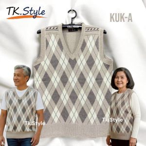 เสื้อกั๊กกันหนาวลายวินเทจ