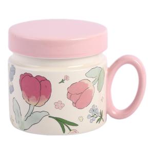 LOTUS BLUE | Aesthetic Tea Cup with Lid Ceramics