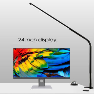 LED Reading Desk Lamp with Touch Computer Monitor Clamp Shadowless Table Book for Childrens Room Powerful Writing Bed Light