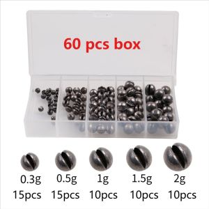 Bộ Chì Câu Cá Hai Đầu Mở 60/120 Chiếc Với 5 Kích Cỡ Đa Năng Kẹp Câu Cá Hình Oval Phụ Kiện Câu Cá Billings