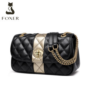 Gold Fox Womens Crossbody Bag New 2025 Underarm Chain Leather Bag Fashionable Casual Soft Handbag with Multiple Compartments