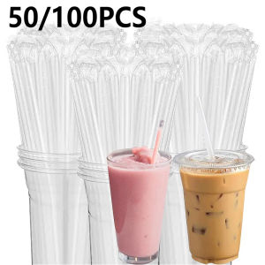 Disposable Plastic Straws 7.75 Inch Individually Wrapped and 11mm Wide Jumbo Plastic Boba Straws -Straight or Bended Straws