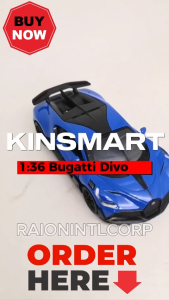 Kinsmart 1:36 Bugatti Divo Diecast Collectible Model Cars RIC (19608) Raion Toys for Boys Toy for Kids