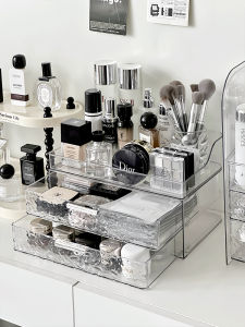 Acrylic Cosmetic Storage Box Desktop Drawer Style Perfume Lipstick Organizer Shelf Skin Care Products Arrangement Box