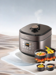 Midea | Home Dual-compartment Zero Coating Stainless Steel Pressure Cooker