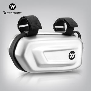 WEST BIKING Hard Shell Portable Glasses Crossbeam Bag Water Resistant Bike Bag Multi-Purpose Cycling Storage Bag Bike Accessory