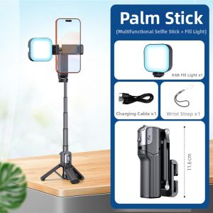 WONEW | Zoom Portable Selfie Stick 2-in-1 with Fill Light