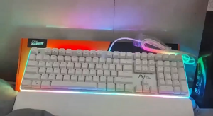 Bàn phím cơ Rk918 Royal Kludge led RGB kèm kê tay