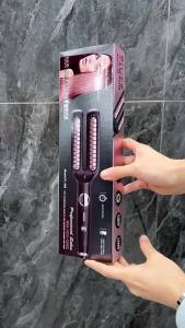 Hair Straightener Brush 2 In 1 Quick Heating Smoothing Brush Lcd Digital Anti Scalding One Step Hair Straightener Comb