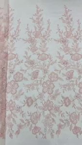 Light Luxury high quality Handmade Embroidery with Sequins Beaded African Lace Material for Wedding 5 Yards
