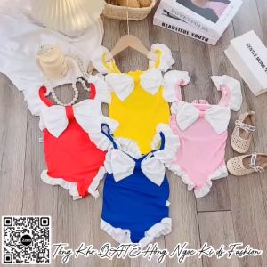 [10-20kg] Bikini cho bé gái Áo body lền thân đi biển bé gái 1 chi tiết HNK2308