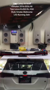 STOP LAMP LAMPU STOP TAIL LAMP BELAKANG PULIS TRUNKLID  TOYOTA ALL NEW FORTUNER VRZ SRZ GR 2016-2025 LEXUS RX 350 RX 450 STYLE WELLCOME LED RUNNING SEQUENTIAL SEIN SMOKE