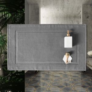 Grey Jacquard Floor Towel For Hotel HomeFoot Bathroom MatHigh Quality 100%Cotton Non-slip Water Uptake Bathtub Towels 50*80cm