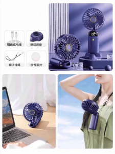 GOOJODOQ | Portable Mini Handheld Fan Compact Office Ready Rechargeable Small Size 2025 New Model Personal Cooling Tool Capable