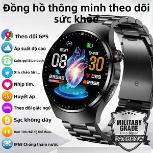 Đồng Hồ Thông Minh Y Tế DAORKOW 2025 Dành Cho Nam Theo Dõi Lipid Máu Axit Uric Điện Tâm Đồ ECG+PPG Gọi Bluetooth Theo Dõi Thể Dục