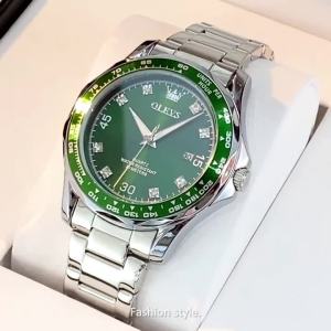 OLEVS | OLEVS 9988 Original Mens Quartz Watch Fashion Luxury Green Water Ghost Rolex Style Waterproof Mens Watch Rel ó gio Masculino