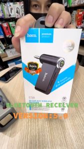 Hoco E58 WIRELESS RECEIVER SOUND IN-CAR AUX อุปกรณ์เชื่อมสัญญาณ บูลทูธในรถยนต์ BT V5.0 ของแท้ 100% biggboss