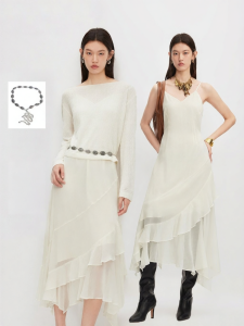 Vero Moda | Waist Chain Asymmetric Layered Skater Dress AC Appropriate