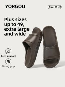 YUANGANG | Extra Wide Mens Slippers Anti-slip Odor Resistant For Indoors Summer