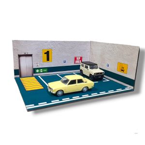Pola Diorama Parkiran zona VIP area papercraft skala 1/64