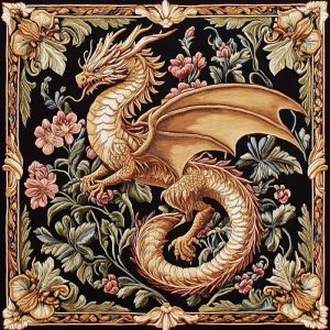 HUACAN Cross Stitch Kits Dragon Animal Threads Adult Crafts 11CT Needlework Embroidery Sets Flower Printed Canvas