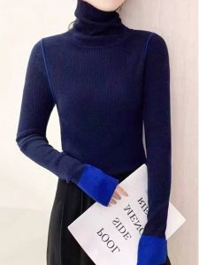 Gentle Korean CHCI Long Sleeves Bottoming Shirt Womens Fall and Winter New Arrival Silm Slimming High Collar Elegant Inner Match Beautiful Tops