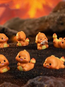 Creative Resin Dragon Figurine Miniature Landscape Decorations Blind Box Car Desktop Simple Modern Style Handmade Animal Shape