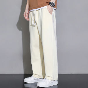 หลวม ขาตรงอเมริกัน กางเกงลำลอง นักเรียนมัธยมปลายชายขากว้างเก้าจุด อินเทรนด์ ยาวพื้น กางเกงขายาว