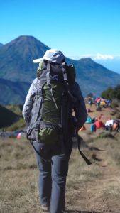 TAS RANSEL GUNUNG CARRIER 50L+5L BACKSUPPORT WATER RESISTANT OUTDOOR HIKING BAG FK0008