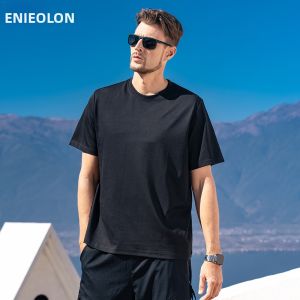 Enjeolon | Soft Cooling Antibacterial Tencel Mens Short Sleeve T-Shirt
