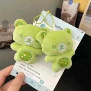 Cute Creative Doll Four-leaf Clover Keychain Bag Pendant Gift Doll Lucky Plush Pendant Cartoon