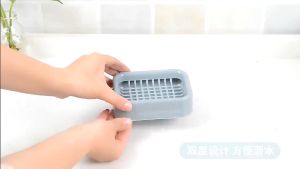 Đĩa Đựng Xà Phòng Hình Lưới - Khay Đựng Xà Phòng Lưới 2 Lớp Có Rãnh Thoát Nước - Hộp Đựng Xà Phòng Hàn Quốc - Kệ nhà tắm - Kệ để xà bông nhà vệ sinh - Khay Xà Phòng - Khay Nhựa Để Đồ