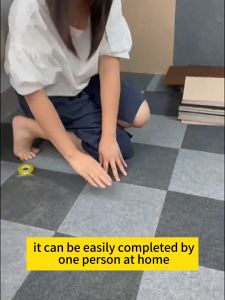 HCparty Self Adhesive Waterproof Carpet Office Bedroom Anti-Skid Square Splicing Carpet