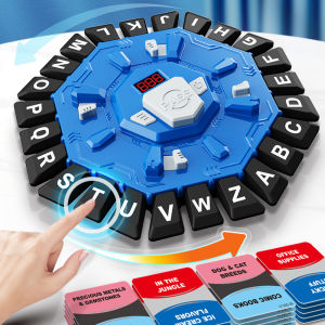 New Crazy Alphabet Board Game Puzzle Board Game Fast Paced Family Quick Thinking English Words Pressing Game Spanish for Adults